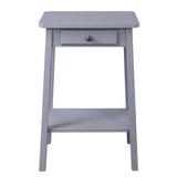 Grey End Table with Bottom Shelf B062P185693