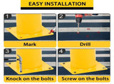 Parking Bollard Post, Bollards Steel 36 inch, 4.5 Inch Diameter Bollard Covers, Yellow Powder Coated 81903164