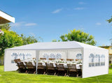 10'X20' Outdoor Party Tent with 4 Removable Sidewalls, Waterproof Canopy Patio Wedding Gazebo, White 69471585