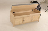 ZUN Shoe Bench, Lift Top Shoe Storage Bench, Adjustable Shelf Entryway Bench with Cushion W295138716