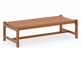 44" Teak Oil Hardwood Backless Outdoor Bench, 530 LBS Load Capacity Patio Dining Bench 35290788