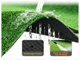 10 x 6.5 ft Green PP Artificial Turf Roll , Weather & Fade Resistant Low Grass Carpet for 06248775