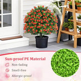 2 PCS Red Artificial Rose Topiary Ball Tree 62400350