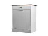 Tilt Out Trash Can, Hidden Wooden Trash Can with Drawer, Free Standing Garbage 66903259