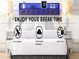 Full Bed Frame Storage Headboard, Charging Station and LED Lights, Upholstered Platform Bed 42481960