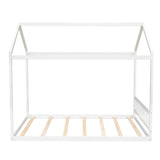 Queen Size Wooden House Bed with Headboard,White WF296086AAK