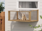 Waterproof Window Cat Perch Catio, Wood Cat Window Box, Window Catio for Indoor Cats. Suitable W2831P314279