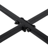 48.5x16.5x50" 3-Tier Metal Console Table, Black Gold Mirrored Shelf W2078125787