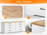 () Double-Row 8-Drawer Storage Cabinet Particleboard with Melamine-Coated 70962466