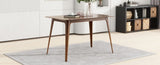 ZUN Dining Table Solid Wood Legs, Walnut N759P222557T