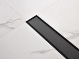 28 Inch Linear Shower Drain with 2-in-1 Flat & Tile Insert Removable Cover, 304 Stainless Steel with 24721985