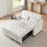 CREAM WHITE VELVET SOFA BED W588136688