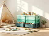 Green 3 Tier Kids Organizer 6 Drawers Storage Unit, for Bedroom, Nursery, Kindergarten, Boys & 10916829