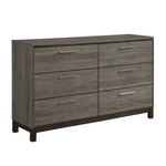 ZUN Contemporary Styling 1pc Dresser of 6x Drawers with Antique Bar Pulls Two-Tone Finish Wooden Bedroom B01167248