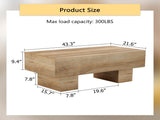 Modern Simple Light Wood Texture MDF Coffee Table - 43.3"x21.6"x17.2" Practical Model.Making it an W1512P414513