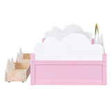 Twin Size Bed with Clouds and Rainbow Decor WF303699AAH