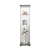 ZUN Glass Cabinet-b Glass Display Cabinet 4 Shelves with Door, Floor Standing Curio Bookshelf for Living W1806104456