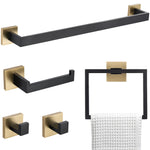 ZUN 5 Pieces Bathroom Hardware Accessories Set Towel Bar Set Wall Mounted,Stainless Steel W121963550