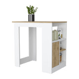 FM FURNITURE Arial Kitchen island in melamine with a door and open storage B128P148693