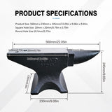 Single Horn Anvil 132Lbs Cast Steel Anvil Blacksmith for Sale Forge Tools and Equipment Anvil Rugged W2885P203679
