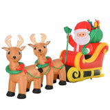8 Feet Christmas Decoration Christmas Inflatable Santa Rides Sled 01324461
