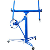 ZUN Drywall Panel hoist Drywall Lift Rolling Panel Hoist Jack Lifter 16ft blue color W465141084