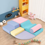 Soft Climb and Crawl Foam Playset 6 in 1, Soft Play Equipment Climb and Crawl Playground for TX307728AAH