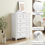 ZUN Modern 6 Drawers Dresser 6 Drawers Cabinet,Chest of Drawers Closet Organizers and Clothes W2275P149796