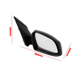Rear View Side Mirror Right Side Fits for Hyundai Grand i10 2013-2017 Manual Fold Black 72135651
