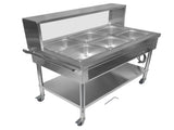 6-Pan Commercial Food Warmer with Dividers, Professional Buffet Catering Food Warmer, Electric Steam 85031042