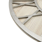 ZUN 23.6" Wood Wall Clock Natural/Grey See below B03598870