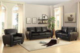 Modern Living Room Furniture 1pc Chair Black Faux Leather Covering Retro Styling Furniture B01159023