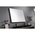 ZUN 48x36 Inch LED Backlit Bathroom Mirror with Metal Frame, Wall Mounted Vanity Mirror with Smart Touch 95902060