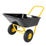 ZUN Two-wheeled barrow, garden cart, 10-inch pneumatic wheels 93682304