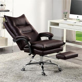 ZUN Contemporary Office Chair Upholstered 1pc Comfort Adjustable Chair Relax Office Chair Work Brown B011P214982