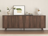 Sideboard Buffet Cabinet with Storage, Long Sideboard Storage Cabinet with 4 Doors, Wood Credenza W409P327406