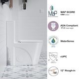 1.1/1.6 GPF Dual Flush One-Piece Toilet, Button on Tank top S-trap 12 inches, Elongated Bowl with W3192P272957