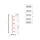 FM FURNITURE Pine Like Medicine Cabinet with Mirrored Door and Open Storage, White B128P301386
