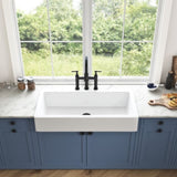 ZUN White Farmhouse Sink Deep Apron Sink Undermount Farmhouse Kitchen Sink Single Farm Sink W2287P184630