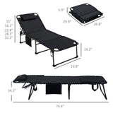 ZUN Folding Lounge Chairs / beach chair （Prohibited by WalMart） 18287224