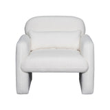 Stylish and Minimalist Teddy Fleece Single Sofa Chair with Arms and Pillow, Armchair, Accent Chair W1716P196469