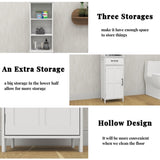 ZUN Floor Standing Cabinet with 1 Door and 1 Drawer - White 31354040