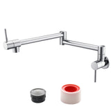 Brass Foldable Kitchen Faucet Rotatable Tap Only for Cold Water Chrome 38584869