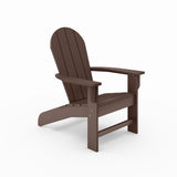 Brown Adirondack Chair Premium HDPE Poly Lumber for Pool, Patio, and Garden Elegance B195P198781