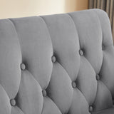 Artemax 55'' Modern Shiny Velvet Convertible Loveseat Sleeper Sofa Couch w/ 2 Lumbar Pillows, W668100736