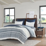 ZUN 3 Piece Cotton Duvet Cover Set with Chenille Tufting B035129137