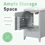 20" Bathroom Vanity with Sink, Bathroom Cabinet with Soft Closing Door, Storage Rack and A Drawer, N725P185452E