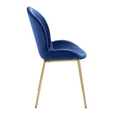 Blue and Gold Solid Back Side Chairs B062P185660