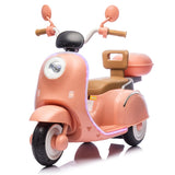 12V Kids Ride On Three-Wheel Electric Motorcycle,2WD,Cool Waterfall Light,Large Storage W1578P235068