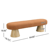 Dining Bench for Dining Room, Upholstered Bedroom End of Bed Entryway Bench, Boucle Ottoman for N779P271401O